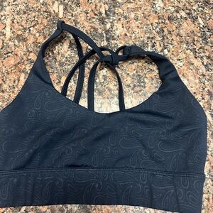 Black Strappy Sports Bra